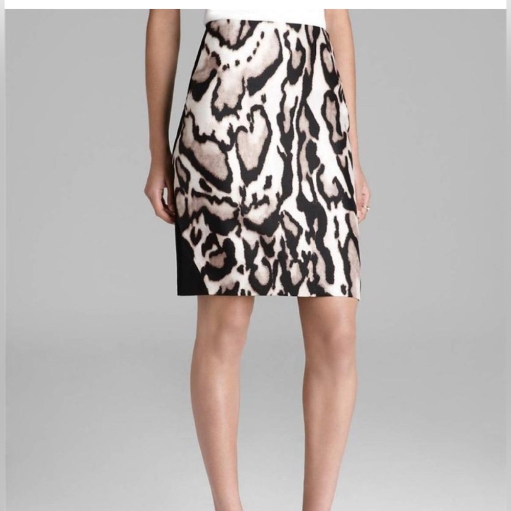 NWT Diane Von Furstenberg DVF Mae Mikado Leopard Skirt Sz US 6
